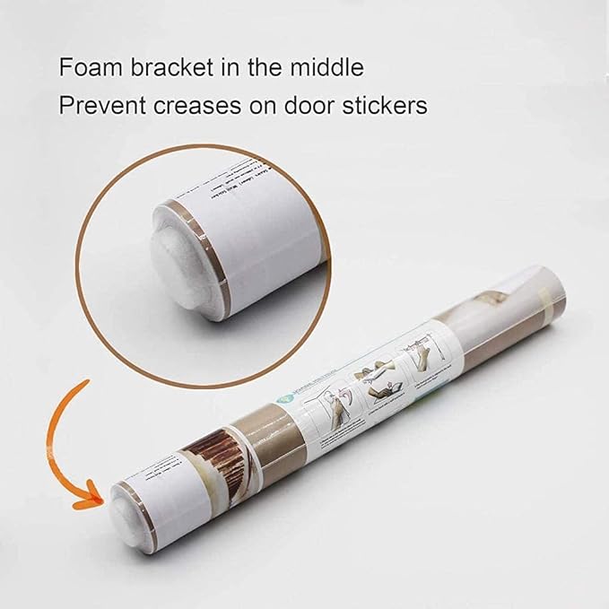 Horse 3D Door Stickers Murals - Peel & Stick - Waterproof & Washable - Matt Finish - Realistic Style - Horse Color - Animal Pattern - 37.4" x 82.7" - Door & Wall