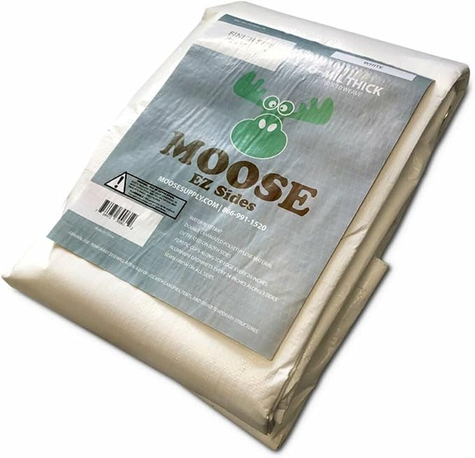 10' x 20' Economy Sidewall Kit for Canopy Tent, Complete Set of (2) White 10' and (2) 20' Side Walls for 7' Foot Height Party Frame and Outdoor Pole Tents, Tent Not Included