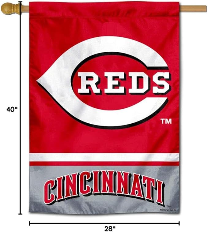 Cincinnati Reds Double Sided House Flag