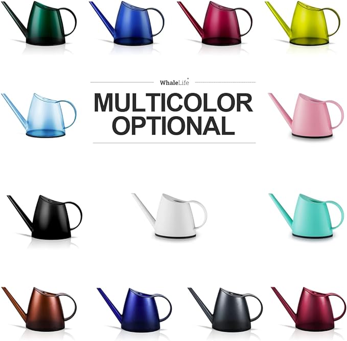 WhaleLife Indoor Watering Can for House Bonsai Plants (1.4L, Pine Green)