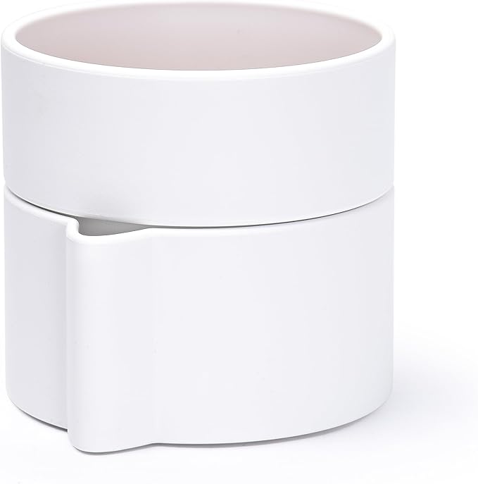 Phoenix Vine 6.5 Inch Self-Watering Planter Pot with Terracotta Insert, Deep Water Reservoir, and Ceramic-Alike BPA-Free Plastic Pot for Plant, Modern Planter for Houseplants, White, 53-A-S-1