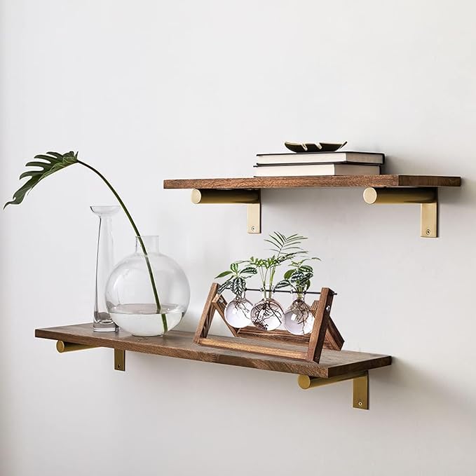 Kingbuy Plant Terrarium Propagation Station - 3 Glass Bulb Vases with Retro Wooden Stand Boho Desktop Planter for Hydroponics Home Garden Indoor Home Office Decor Unique Gifts for Women & Plant Lovers