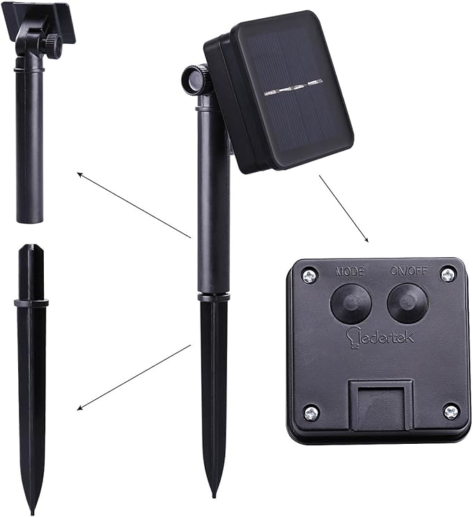 Solar Christmas Lights Outdoor, 33ft 100 LED Solar Fairy String Lights 8 Modes Waterproof Xmas Lights for Garden, Patio, Home, Party, Wedding, Holiday, Tree, Bush, Wreath, Outdoor Decor (White)