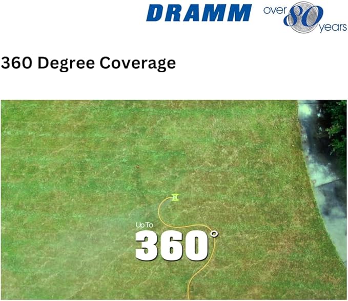 Dramm ColorStorm Gear Drive Sprinkler on Heavy Duty,Durable Metal Base, 4 Patterns, Ideal for Small, Medium & Large Areas with Pass Through Feature, Berry, 40 Foot Diameter