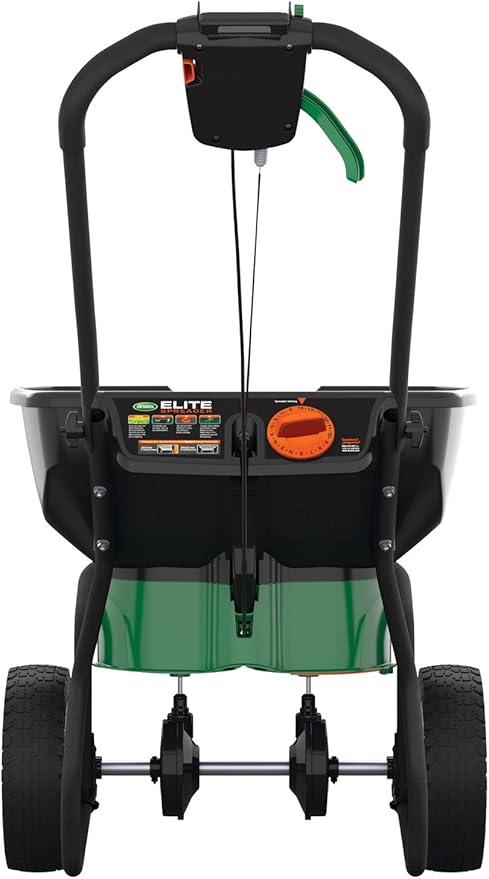 Scotts Elite Spreader for Grass Seed, Weed and Feed, Fertilizer, Salt and Ice Melt, Durable Push Spreader Holds up to 20,000 sq. ft Product