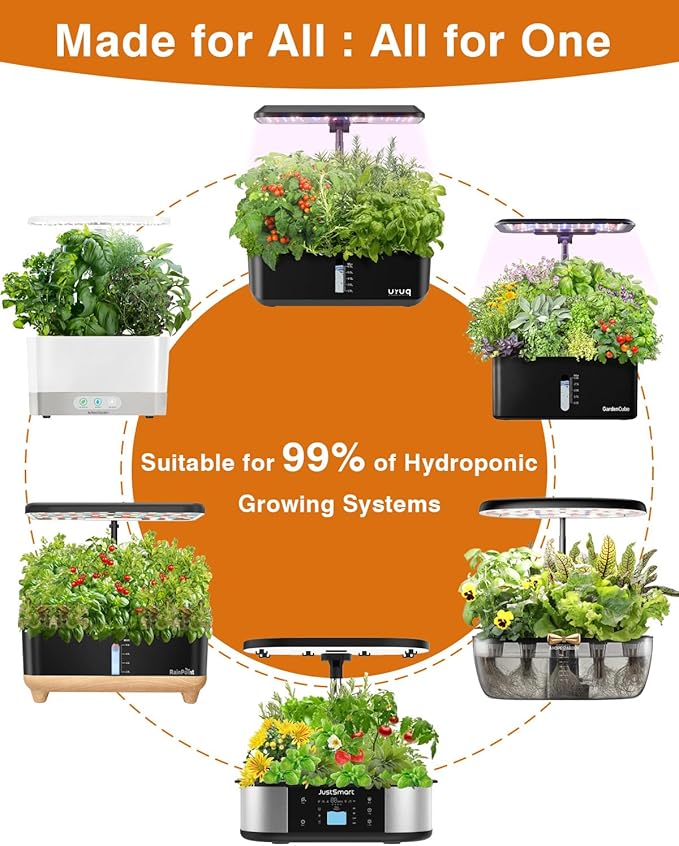 Red Strawberry and Pineberry Seed Pod Kit for AeroGarden, idoo, Ahopegarden, MUFGA with Strawberry, Pineberry, Radish, Red/Golden Harvest Cherry Tomato - Compatible with All Hydroponics (12-Pod)