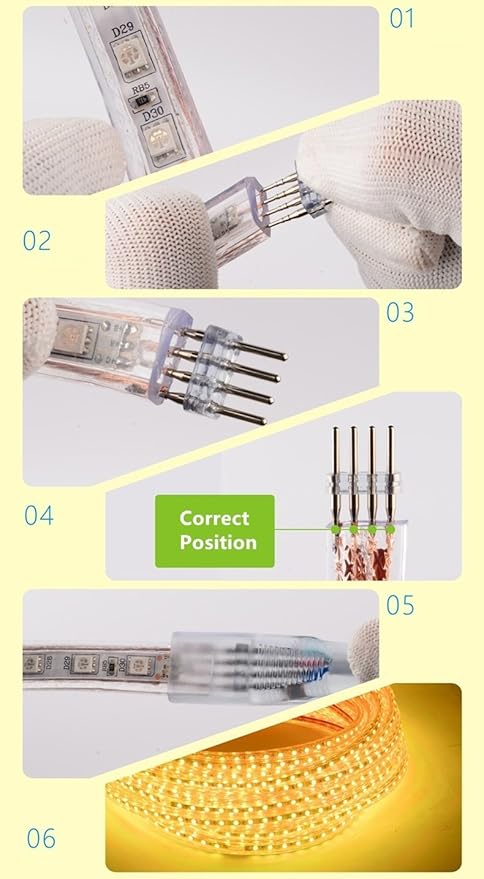 5050-60 Type AC 110-120V RGB LED Strip Lights, Flexible/Waterproof/Dimmable/Multi-Colors/Multi-Modes LED Rope Light + 24 Keys Remote for Home/Garden/Building Decoration (32.8ft/10m, RGB)