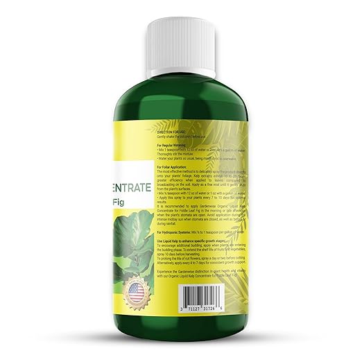 Fiddle Leaf Fig Plant Food โ Liquid Seaweed Kelp Fertilizer for Plants โ Made in USA (16 OZ)