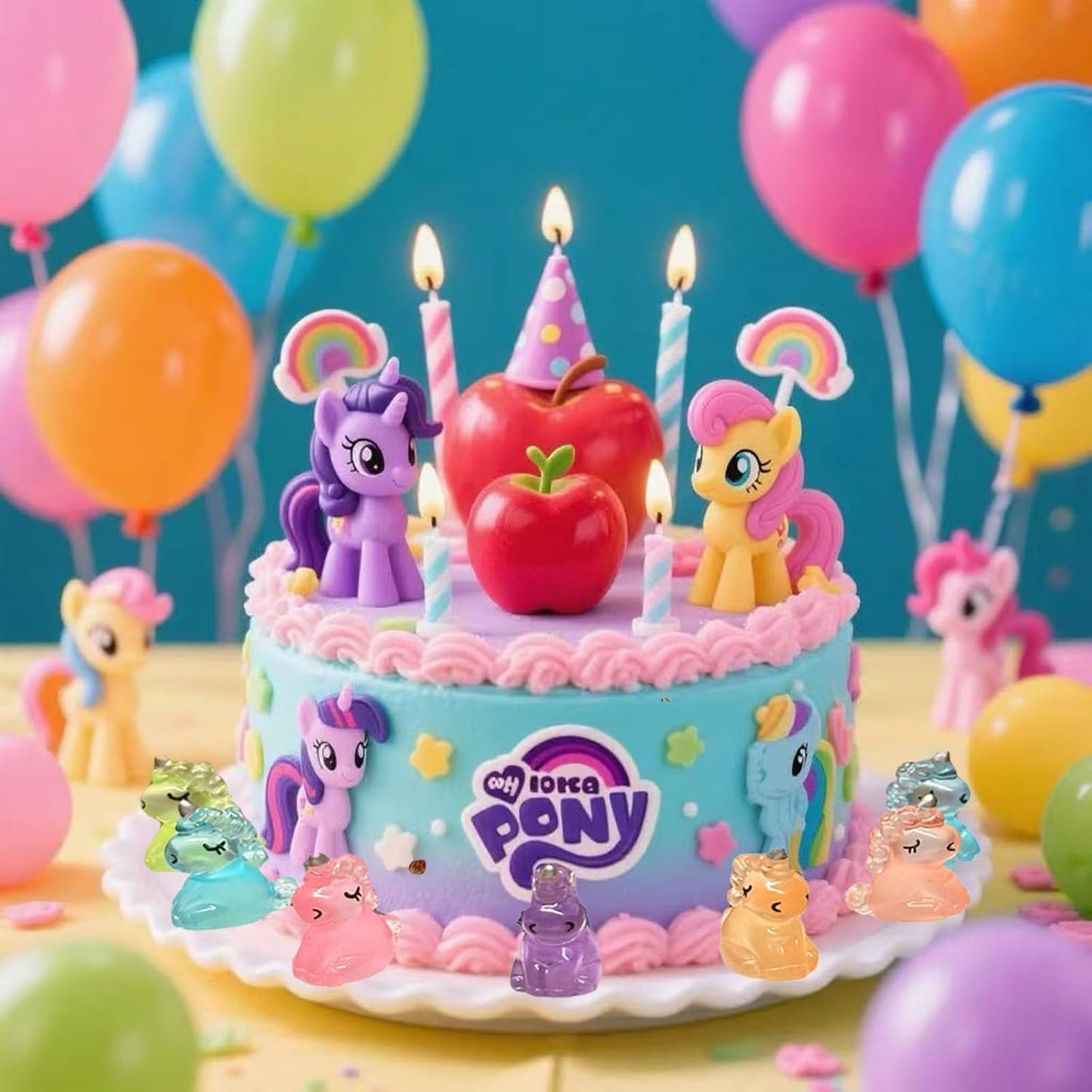 100 PCS Mini Resin Unicorn Luminous Tiny Unicorn Miniature Figurines,Micro Fairy Ornaments Glow in The Dark Mini Resin Animals for Garden, Landscape,Aquarium,Dollhouse,Birthday Party,Room Crafts Decor