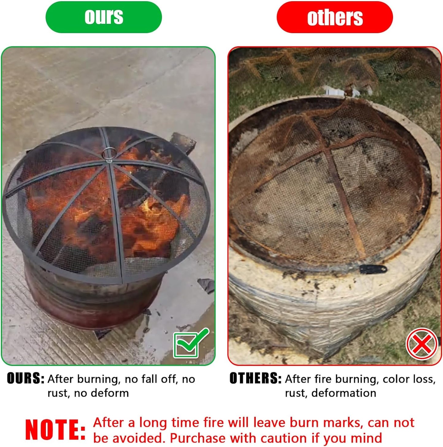 Fire Pit Spark Screen, Fire Pit Screen 40 Inch Round with Handle & Poker, Collapsible Heavy Duty Mesh Fire Pit Cover Fire Pit Lid for Outdoor/Patio/Backyard/RV Camping/Beach