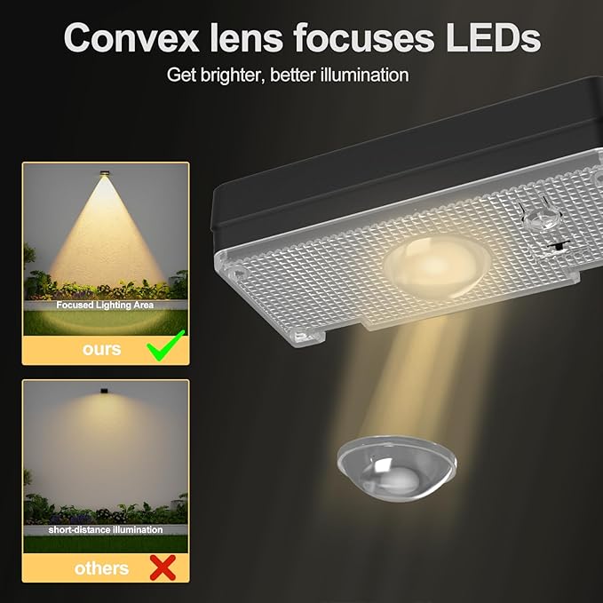 Solar Fence Lights,Fence Lights Solar Powered Waterproof IP65 Multicolor Led 12 Fixed Colors &RGB Color Changing for Pool, Deck, Patio, Porch, Stairs, Holiday(4)