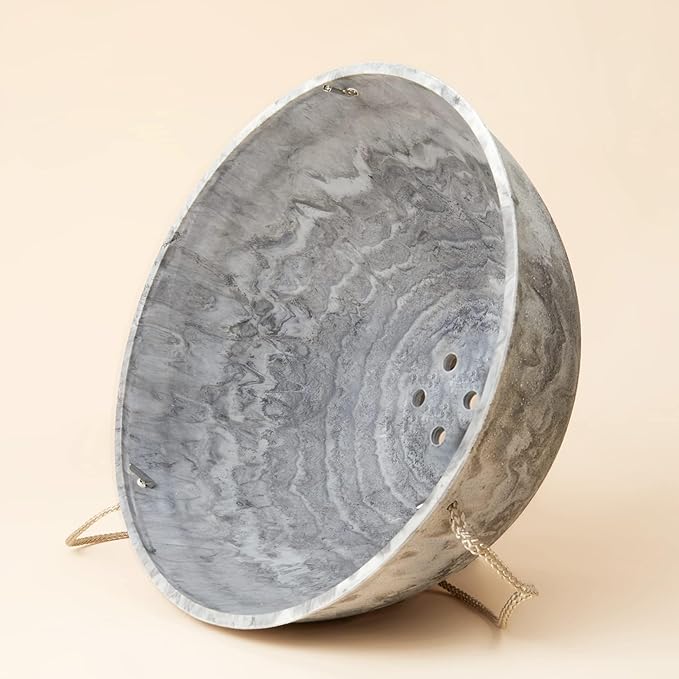 LA JOLIE MUSE Hanging Planter Flower Plant Pots - 9.84 Inch Indoor Outdoor Balcony Patio Hanging Basket Set of 2, Marble Pattern