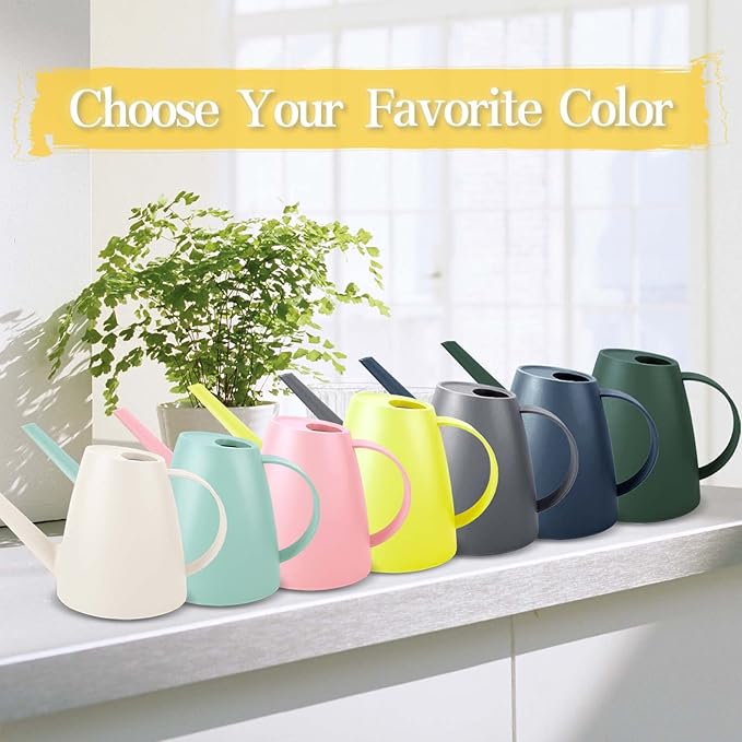 Watering Can for Indoor Plants, Small Watering Cans for House Plant Garden Flower, Long Spout Water Can for Outdoor Watering Plants 1. 8L 1/2 Gallon (Blue)