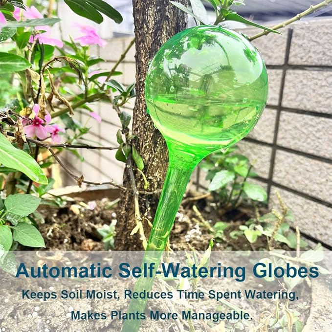 MOONSOUND Plant Watering Dispenser, 10Pcs Plant Watering Devices, Premium Plant Automatic Waterer, Indoor Outdoor Plant Self Watering Spikes, Pot Flower Self Watering Bulbs