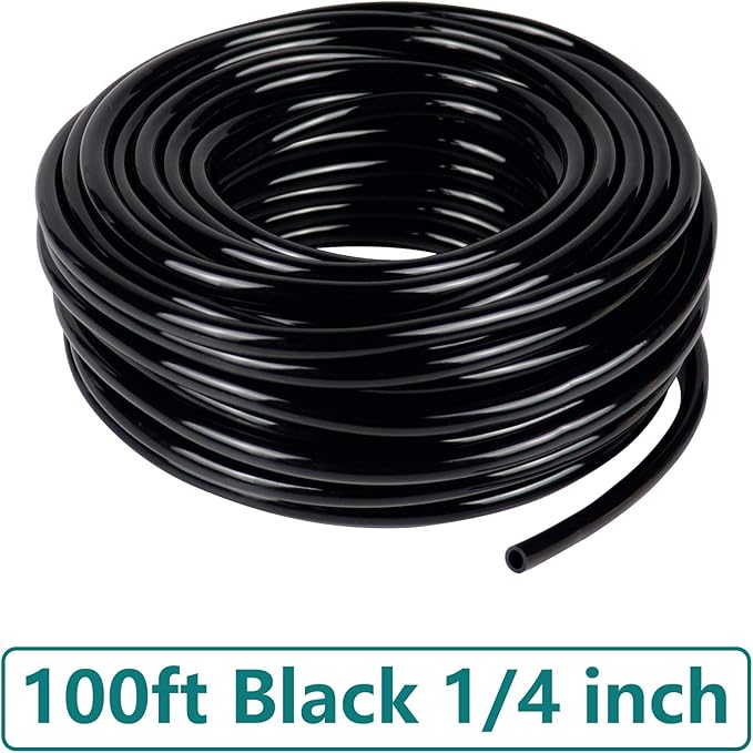 1/4 inch Blank Distribution Tubing Drip Irrigation Hose,100ft Soft Watering Tube for Small Lawn Garden Irrigation System