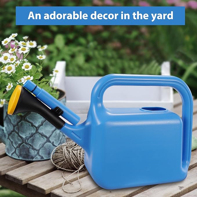 Outdoor Watering Can for Plants Indoor Watering Can for Houseplants 3/4 Gallon 3L (Blue)