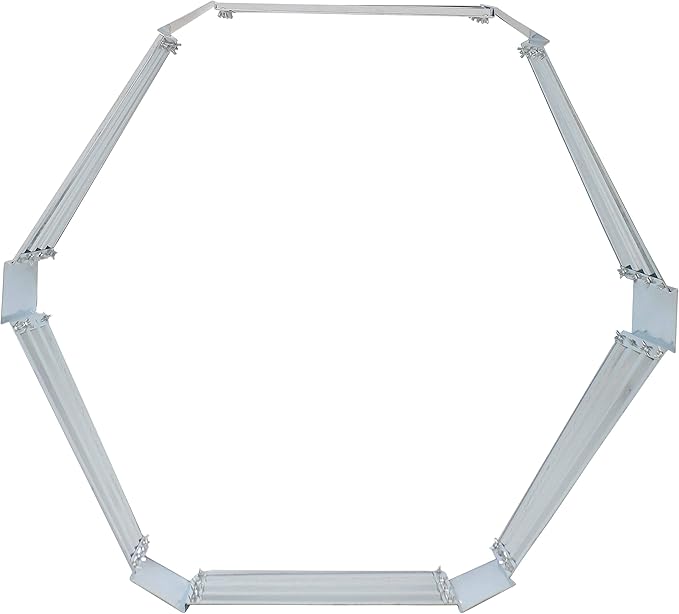 Sunnydaze 11.75" H Raised Metal Garden Bed - Galvanized Raised Garden Bed Outdoor for Vegetables and Flowers - Silver - Hexagon