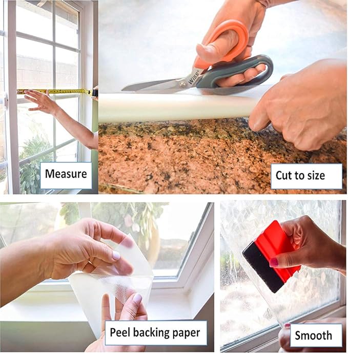 d-c-fix 346-0431-2PK Self-Adhesive Privacy Glass Window Film, Venetian Garden, 17" x 78" Roll, 2-Pack