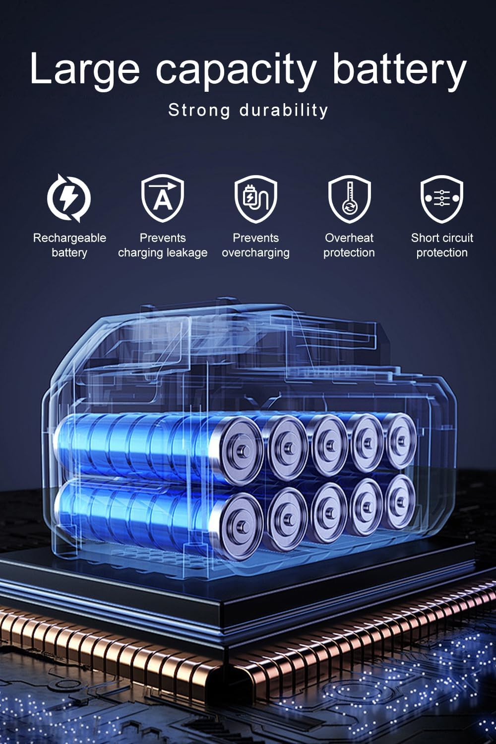 Cordless Weed Wacker,Electric Weed Eater,2 Batteries,Grass Trimmer Cordless,Weed Erimmer Black GCJ