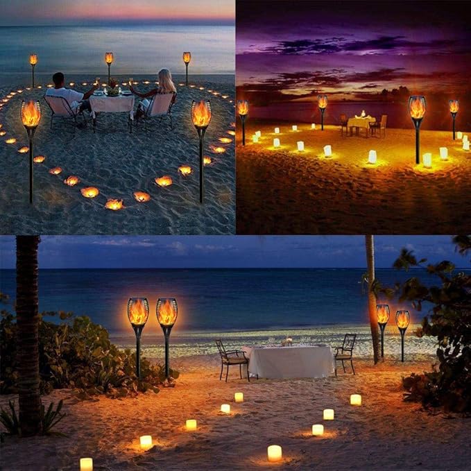 YoungPower Solar Torch Lights, Waterproof Flickering Flames Solar Lights Outdoor Landscape Decoration Lighting Dusk to Dawn Auto On/Off Security Light for Garden Patio Deck Yard Driveway,1Pack