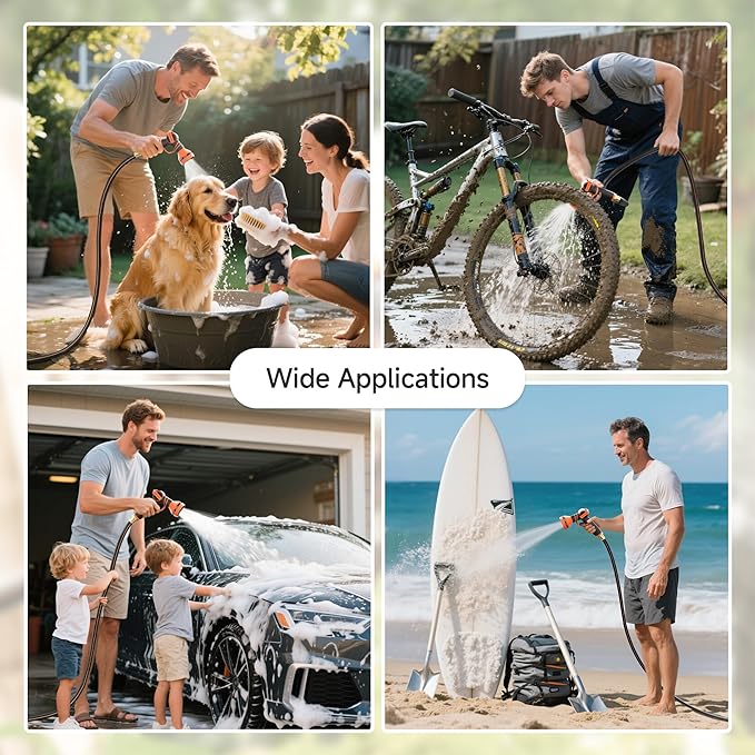 Giraffe Tools Hose Reel 1/2‘’ 78 ft, Heavy Duty Retractable Garden Hose Reel with Any Length Lock, Slow Return System, Wall Mounted and 180 Deg Swivel Bracket