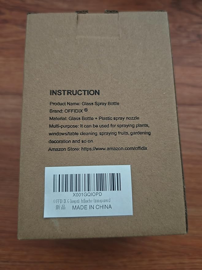 OFFIDIX Spray Bottle, Pressure Watering Can, Handheld Spray Bottles, Outdoor Indoor Plant Mister, 0.4L/13.5oz Glass Water Spray Bottle for Garden, Plants, Cleaning, Hairdressing (Clear)