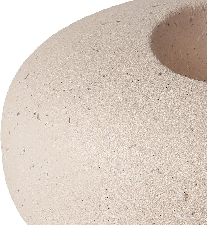 Stone - Mimicking Indoor/Outdoor Concrete Planter - Concrete Composite | Durable for Lawns & Commercial Decor (Beige, Small)