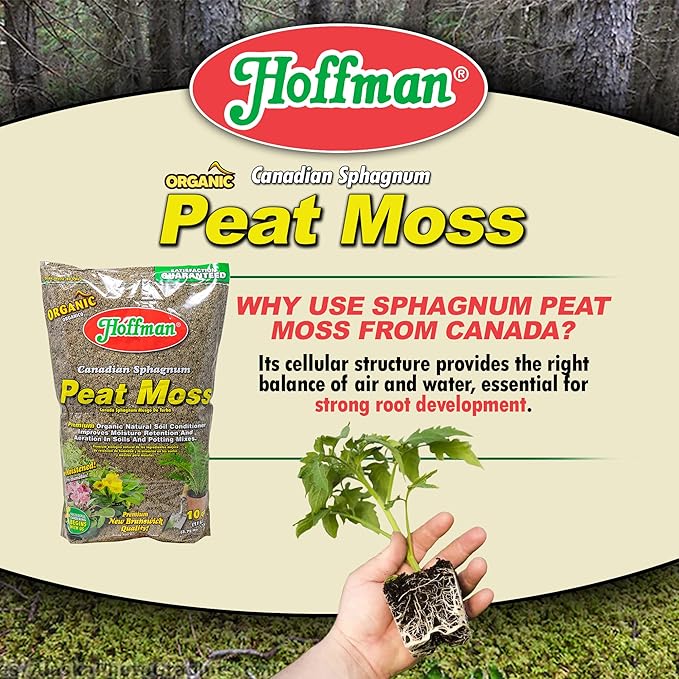 Hoffman 15503 Canadian Sphagnum Peat Moss, 10 Quarts (5-Pack)