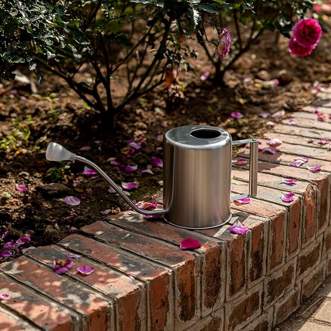 L&H Unico Watering Cans 62oz Plant Misters Steel Sprinkling Cans with 2Pcs Removable Spray Spout for Flowers