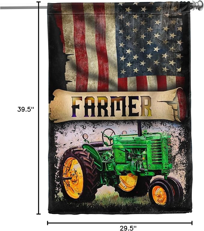 FLAGWIX Farmer Flags, Farmers Decorations - Independence Day, 4th of July Decorations Outdoor Flags, House Flag 30x40 - USA House Garden Flags Premium Polyester, Decorative Outdoor Flags