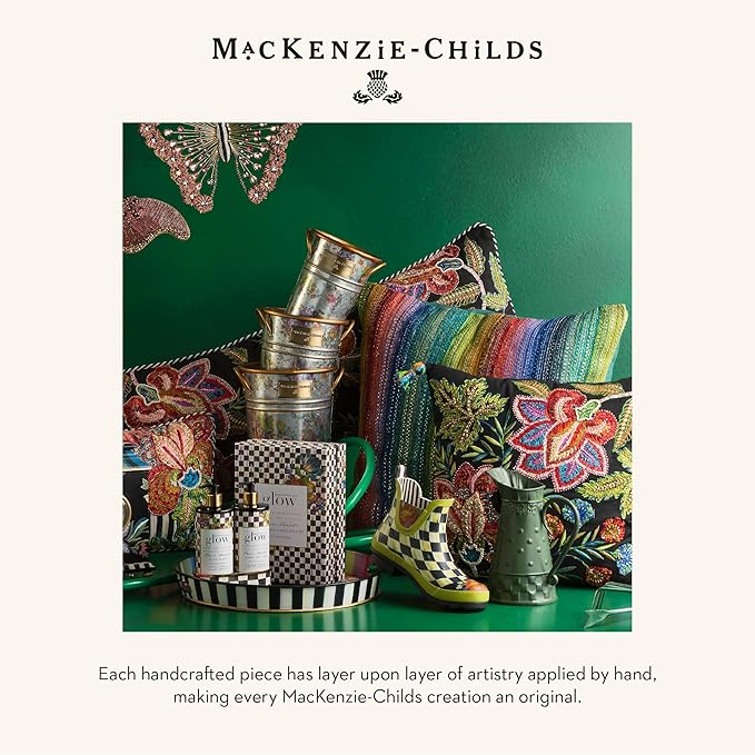 MACKENZIE-CHILDS Galvanized Flower Buckets, Decorative Metal Buckets, Flower Market, Set of 3