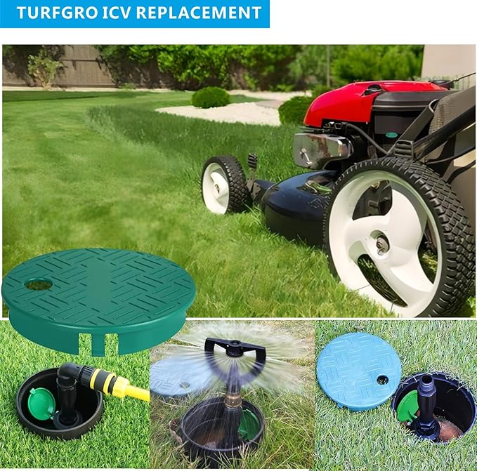 ID 5.5 "OD 6" Sprinkler Valve Cover Green Sprinkler Cover Irrigation Valve Box Cover 6 Inch Suitable for Greenhouse Cover for Sprinkler Valve Grass Sprinkler Box Cover Irrigation Box Lid