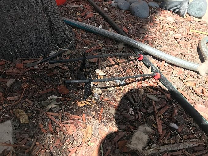 Rocky Mountain Goods Drip Irrigation Tubing - Heavy Duty Blank Drip Hose Ready for Custom Drip Irrigation Setup - Works with 1/4” Barbed Fittings - Black PVC - Easy to Use (100 Foot 1/4")