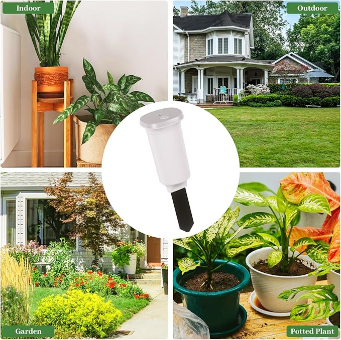 Digital Soil Moisture Meter WiFi for Plants 2-in 1 Soil Moisture/Temperature Meter with App Remote Monitor for Outdoor/Indoor Plants Wireless Smart Soil Moisture Sensor Plant Water Meter Accessories