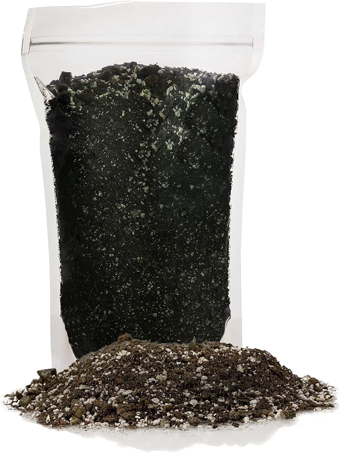 Premium African Violets and Gesneriad Premium Soil Mix by Gardenera - Horticultural Perlite (25%) + Vermiculite (25%) + Sphagnum Peat Moss (50%) - Made in USA - (4 Quart Bag)