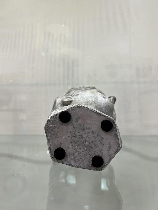 Abbott Collection Aphrodite Head Planter – Large Indoor and Outdoor Planter Pots - Whimsical Woman Statue Head Planter for Flowers and Succulents (10 inch, Grey/Gold)