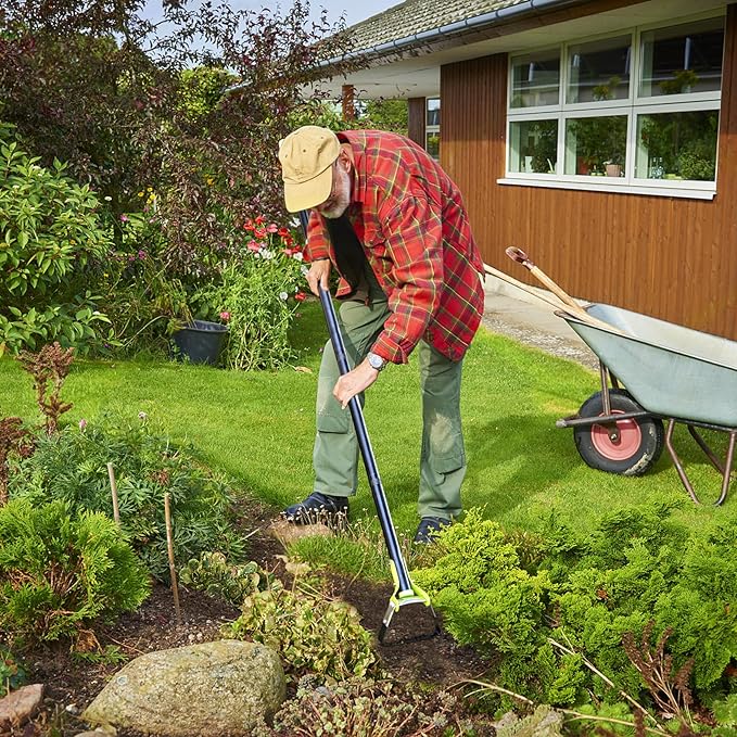 Garden Hoe - Adjustable Scuffle Hoe for Weeding Gardening Loosening Soil- Heavy Duty Hula Hoes with Long Handle - Stirrup Hoes, Garden Tools for Women Men (30-61in)