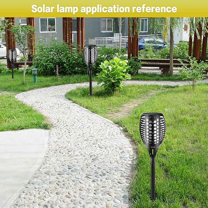 Aityvert Upgraded Solar Torch Lights 43 inches Flickering Dancing Flames Outdoor Waterproof Landscape Lighting Dusk to Dawn Auto On/Off Solar Lights for Yard Garden Patio Pool 1-Pack