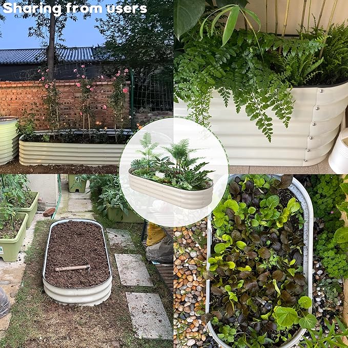 Galvanized Raised Garden Bed Kit Outdoor Metal Garden Planter Box for Backyard Gardening, Planting Vegetables, and Patio (59"x23.6"x11.8")