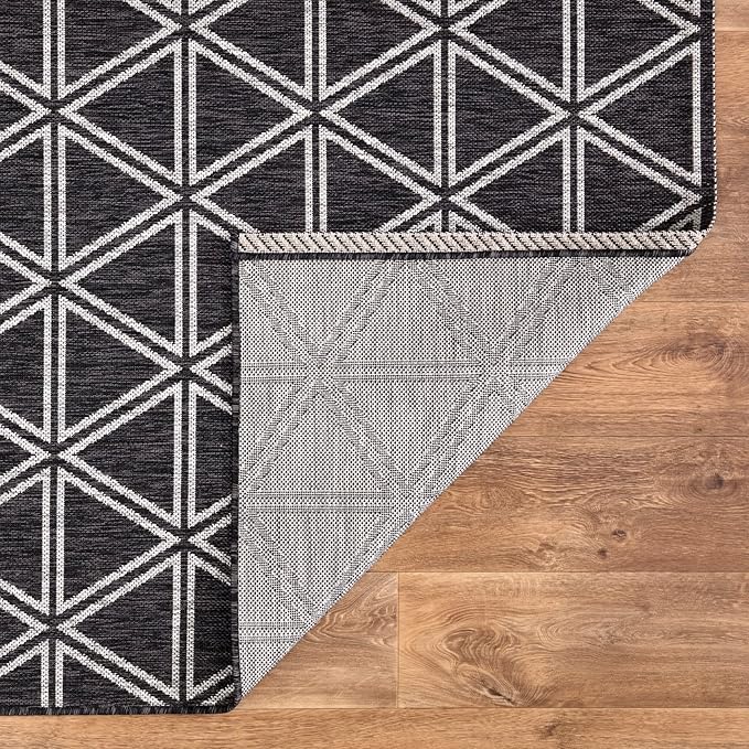 Keen Home Design Outdoor Rug - 5x8 Washable Indoor/Outdoor Rug for Patio, Balcony, Kitchen, Garden, Beach, Deck and Porch. Size: 5'3" x 7'7"