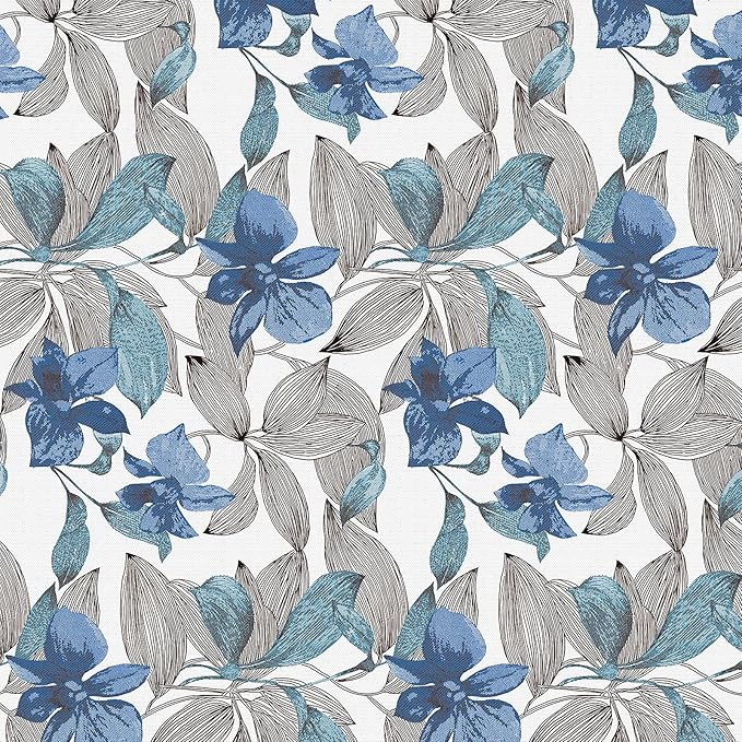 LVTXIII Outdoor Seat and Back Cushion Patio Deep Seat Cushion Set Seasonal Chair Cushion for Wicker Chairs and Garden Furniture Decoration, 24"x24"x4", Clemens Noir Blue