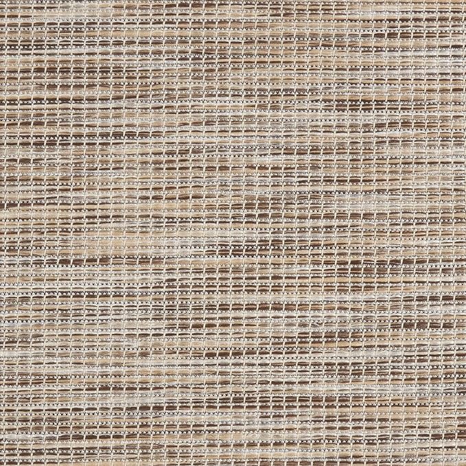 Nourison Positano Indoor-Outdoor Beige 5' x 7' Area Rug, Easy Cleaning, Non Shedding, Bed Room, Living Room, Dining Room, Backyard, Deck, Patio (5x7)