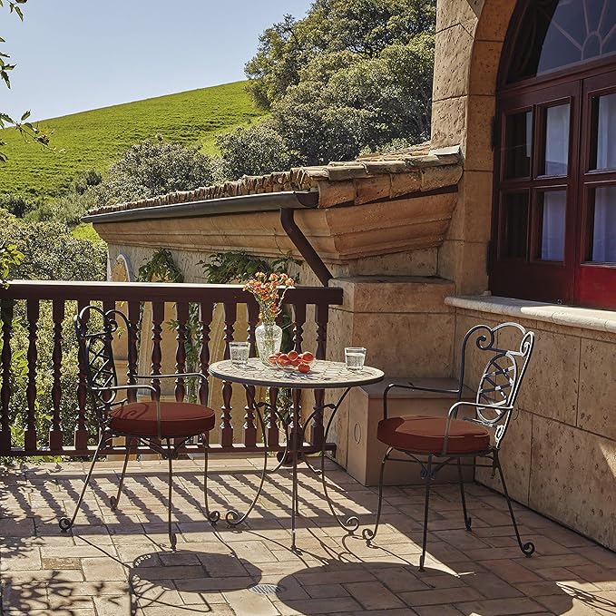 Classic Accessories Montlake Water-Resistant 19 x 20 x 4 Inch Patio Lounge Back Cushion, Heather Henna Red, Outdoor Loveseat Cushions