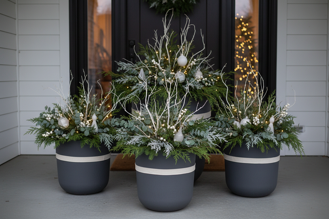 Merry Minimalism: Styling Planters for the Holidays