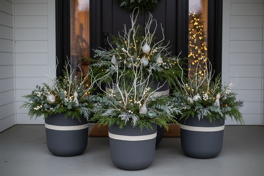 Merry Minimalism: Styling Planters for the Holidays
