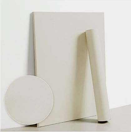 Dimoon 236''x23.6'' Cream Skin Peel and Stick Wallpaper Contact Paper Modern Self Adhesive Wall Paper Removable Renter Friendly Textured Solid Color Cabinet Vinyl Roll (236''x23.6'',Cream Skin)