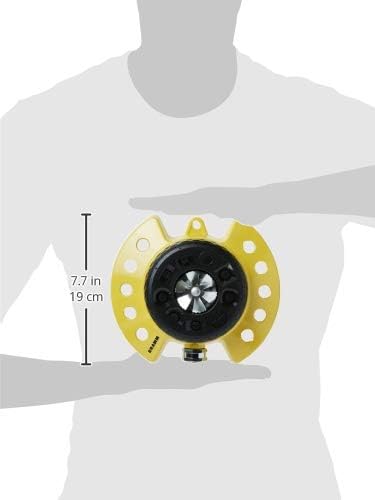 Dramm ColorStorm 9-Pattern Premium Turret Sprinkler With Heavy Duty Metal Base - Yellow #15023