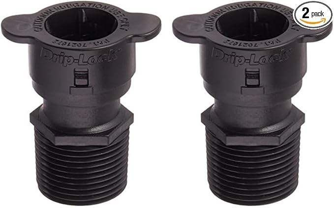 Orbit 67493 3/4" MPT x 1/2" Drip Irrigation Drip-Lock Adapter (Pack of 2)