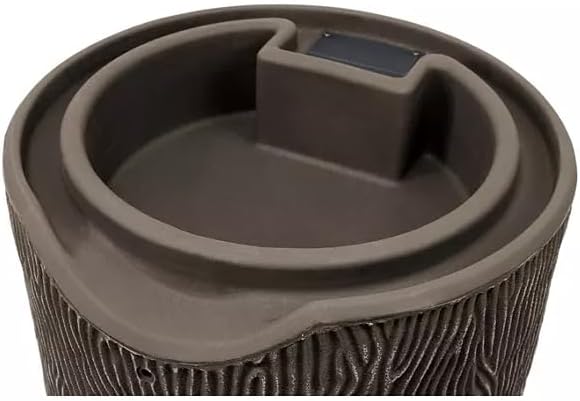 Impressions Bark 50-Gallon Rain Barrel, Wood Grain Design, Decorative Water Collection Tank (Oak)