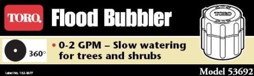 Toro Flood Bubbler Riser Full Circle with Adjustable Flow 53692 (Pack of 2)